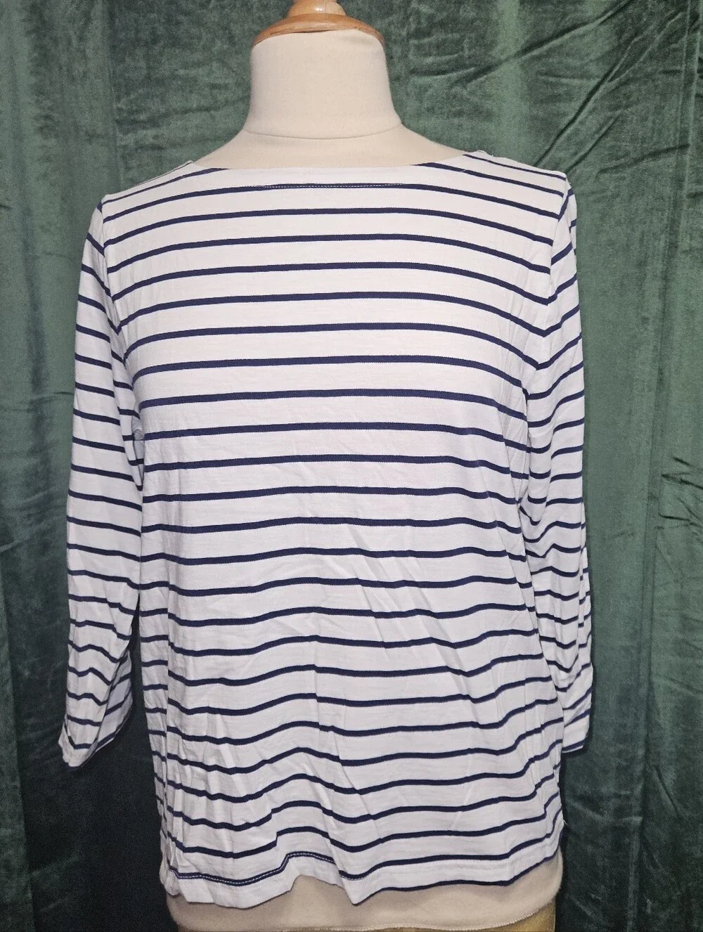 J. Crew Striped Boatneck Top
